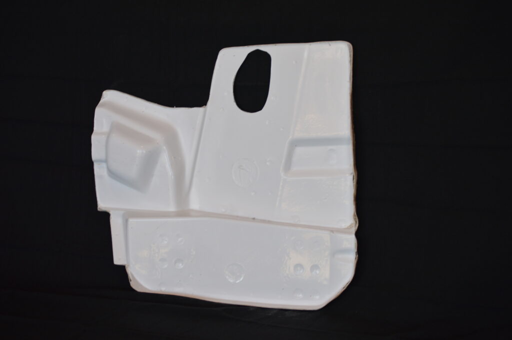 White molded foam protective packaging insert