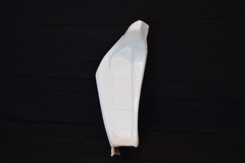 White bathtub shell on black background