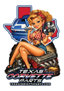 Pin-up mechanic woman holding wrench and hubcap